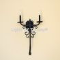 5194-2LG Tuscan / Spanish Rustic Style Iron Double Light Wall Sconce