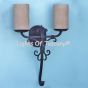 Wrought iron wall sconces hand forged/ Spanish Revival wall sconce