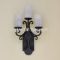  Tuscan / Spanish Style Iron 3 Light Wall Sconce Iron Vintage