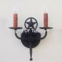  Lone Star Country Farmhouse Style Iron Wall Light  Rustic Texas Style