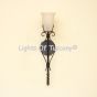 5326-1SHD Wrought Iron Contemporary Style Wall Sconce with Lamp Shade