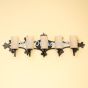 5573-5 Mediterranean Style Wrought Iron 5 Light Bathroom Vanity Bar Light