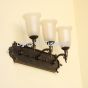 5671-3 Tuscan Style Wrought Iron Bathroom Bar Vanity 3 Light