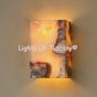 5810-1MAR Real Onyx Stone Architectural Indoor Wall Sconce Marbled