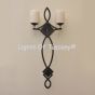 Contemporary Spanish Wrought Iron Wall Sconce / Lamp