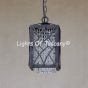 Contemporary crystal mini pendant-Wrought Iron