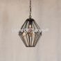 6341-1 Contemporary Mission Style Metal Hanging Pendant Lantern