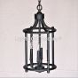 6516-3 Old World Rustic Style Iron Pendant Light