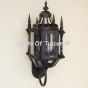 7047-3W Gothic Revival Hand Forged Iron Outdoor Wall Light