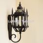 7047-3W Gothic Revival Hand Forged Iron Outdoor Wall Light