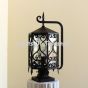 Spanish Revival Post Light, Scroll Lantern, Outdoor Post Light, Column Post Light. Mediterranean Style Post Light, Commercial Grade Iron Light, Heavy Duty Iron Lighting, Decorative Post Light, Dark Sky Lighting