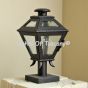 7122-1 Colonial Style Wrought Iron Outdoor Post Lantern Light