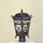 Spanish neo gothic style outdoor post light pier mount.
