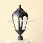 7297-1P Mediterranean Transitional Style Iron Outdoor Post Lantern