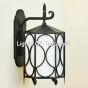 Contemporary Wrought Iron Wall Lantern w/ diffuser 7462-1