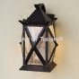 7481-1 Rustic Craftsman Style Wrought Iron Wall Lantern light