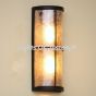 7572-2MIC Transitional Style Tall Outdoor Pocket Wall Light with Mica