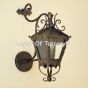 decorative iron Mediterranean wall lantern, Tuscan wall lantern,  Italian Gothic outdoor wall lantern, Medieval Wall Light, Castle Wall Light, 