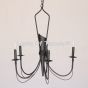 9011-6 Transitional Contemporary Style Wrought Iron Chandelier