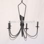 9011-6 Transitional Contemporary Style Wrought Iron Chandelier