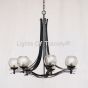 9251-7GLB Contemporary Style Chandelier with Globe Lights