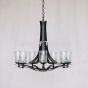 9251-7CYL Contemporary Style Wrought Iron Chandelier