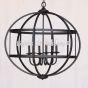 9308-6 Contemporary Style Iron Globe Pendant Light