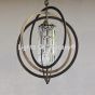 9415-6 Crystal Contemporary Wrought Iron Chandelier