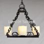 1420-4 Spanish Revival Mediterranean Style Iron Chandelier
