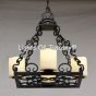 1420-4 Spanish Revival Mediterranean Style Iron Chandelier