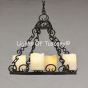 1420-4 Spanish Revival Mediterranean Style Iron Chandelier