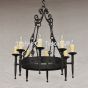 1392-8 Spanish Revival / Tuscan Style Iron Chandelier