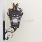 7217-4 Tuscan / Mediterranean Style Outdoor Iron Wall Light with Acanthus Leaves Italian Style Vintage Antique