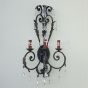 5209-3 Antique Tuscan Style Iron 3 Light Wall Sconce