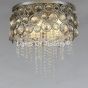 8068-6 Contemporary Flush Ceiling Crystal Chandelier
