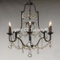 3546-6 Tuscan Style Wrought Iron Crystal Chandelier