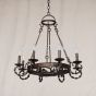 1387-8 Spanish - Mediterranean Style Wrought Iron Chandelier