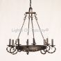 1387-8 Spanish - Mediterranean Style Wrought Iron Chandelier