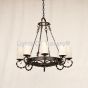 1387-8 Spanish - Mediterranean Style Wrought Iron Chandelier