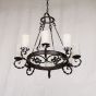 1387-8 Spanish - Mediterranean Style Wrought Iron Chandelier