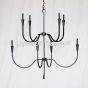 1184-8 Rustic Style 2 Tier Forged Iron Chandelier