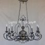 Tuscan chandelier- -Hand Forged-Wrought Iron