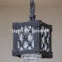Contemporary Crystal mini pendant- Wrought Iron- Gothic