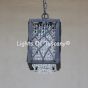 Contemporary crystal mini pendant-Wrought Iron
