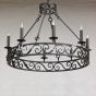 1290-8 Spanish Mediterranean Style Iron Chandelier