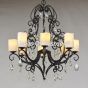 1373-8 Tuscan Style Crystal Chandelier With Onyx Shade