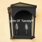 7535-2 Spanish Contemporary Wrought Iron Outdoor Pocket Wall Light