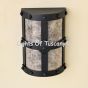 7416-1 Contemporary Decorative Outdoor Iron Pocket Light with Mica