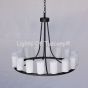 Contemporary / Transitional wrought iron chandelier