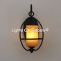 5236-1 Tuscan Style Iron Hanging Glass Candle Wall Sconce